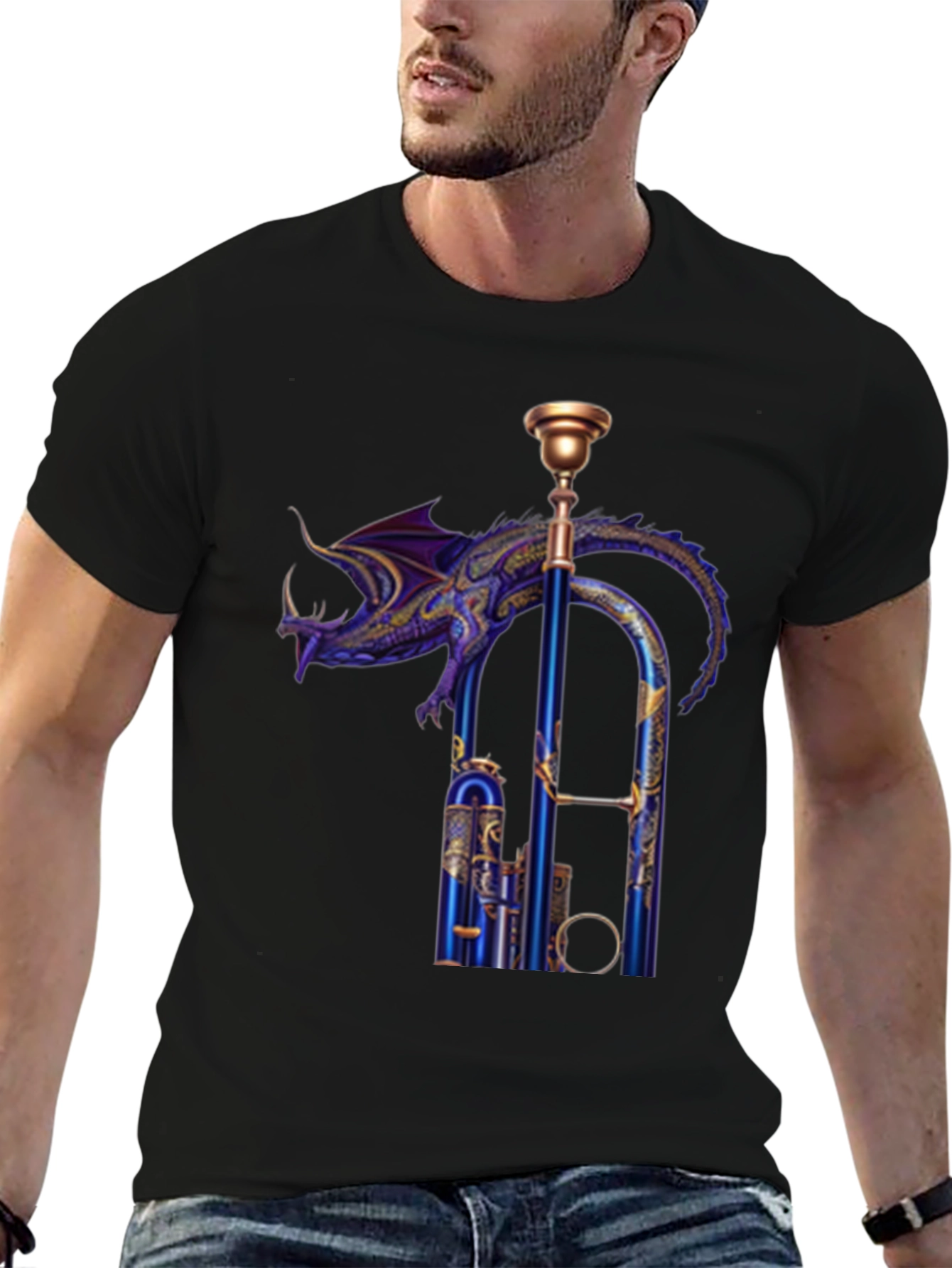 Dragon Trumpet Graphic T-Shirt