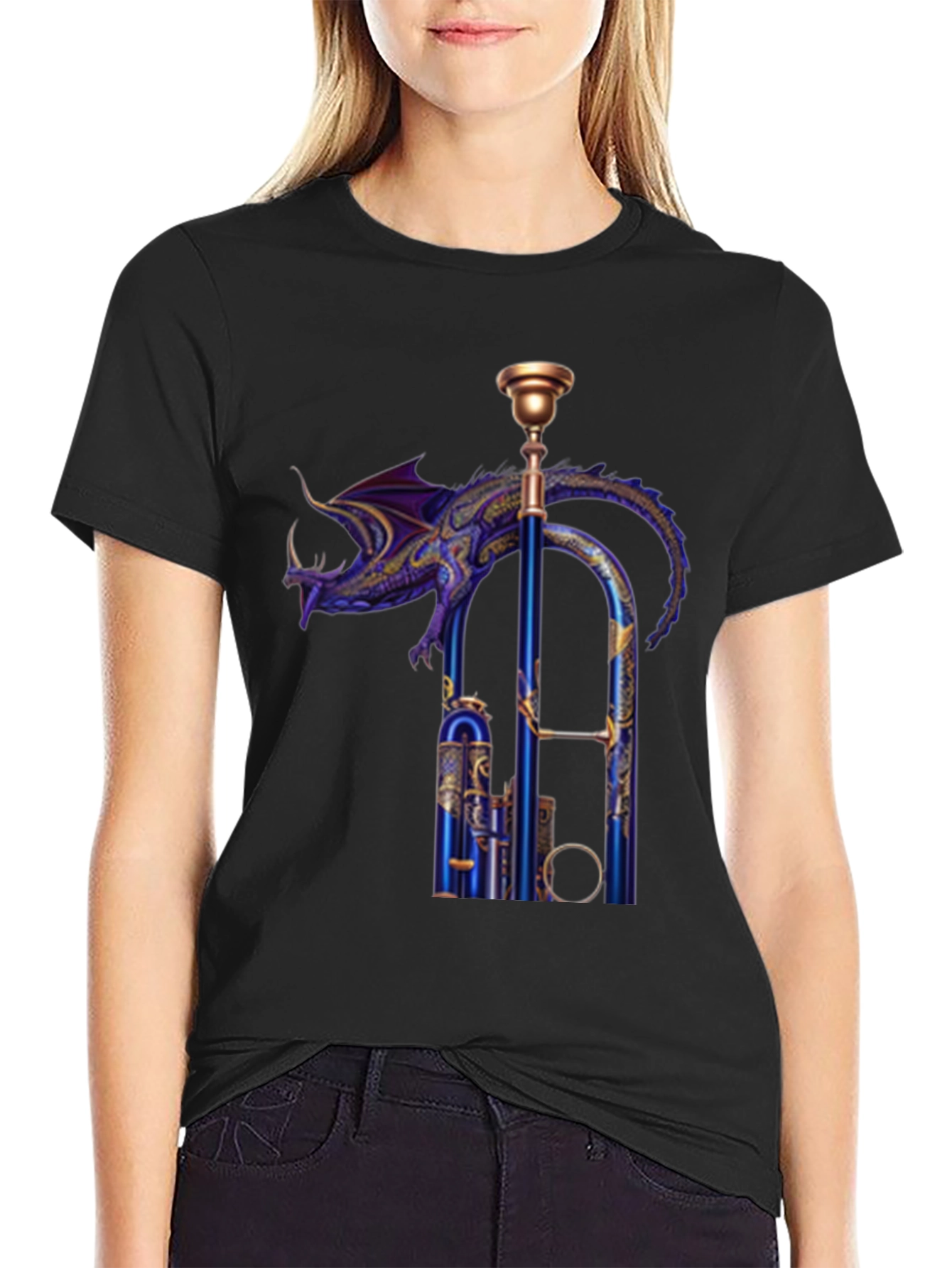 Dragon Trumpet Graphic T-Shirt