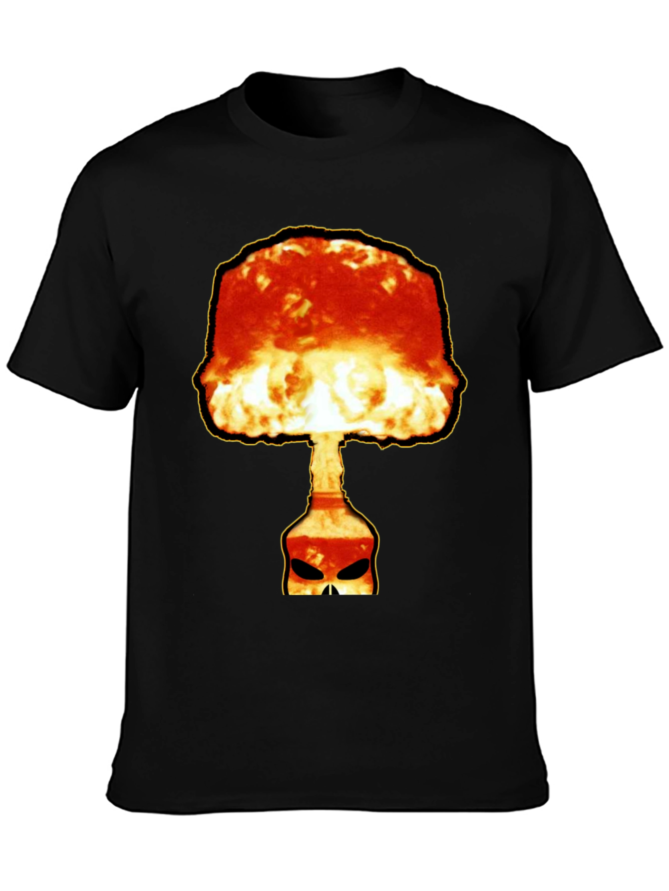 Atomic Skull Graphic Tee - Bold Black T-Shirt