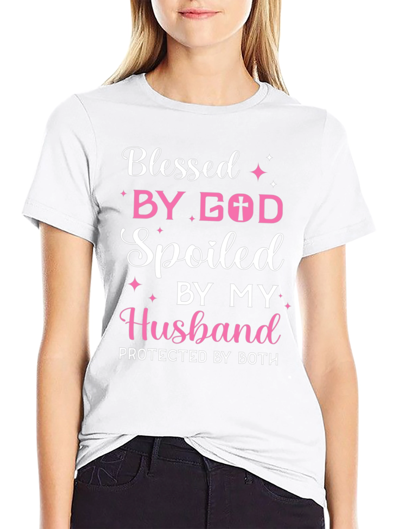 Blessed by God Spoiled by Husband Tee