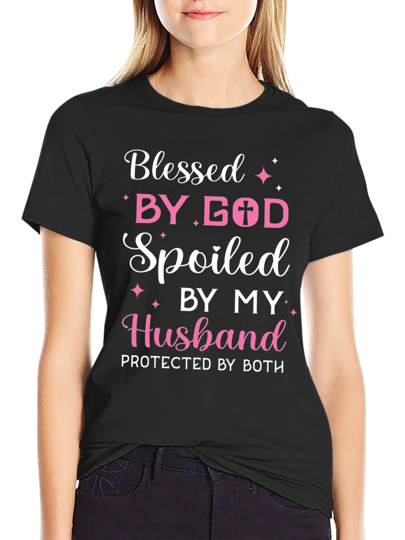 Blessed by God Spoiled by Husband Tee