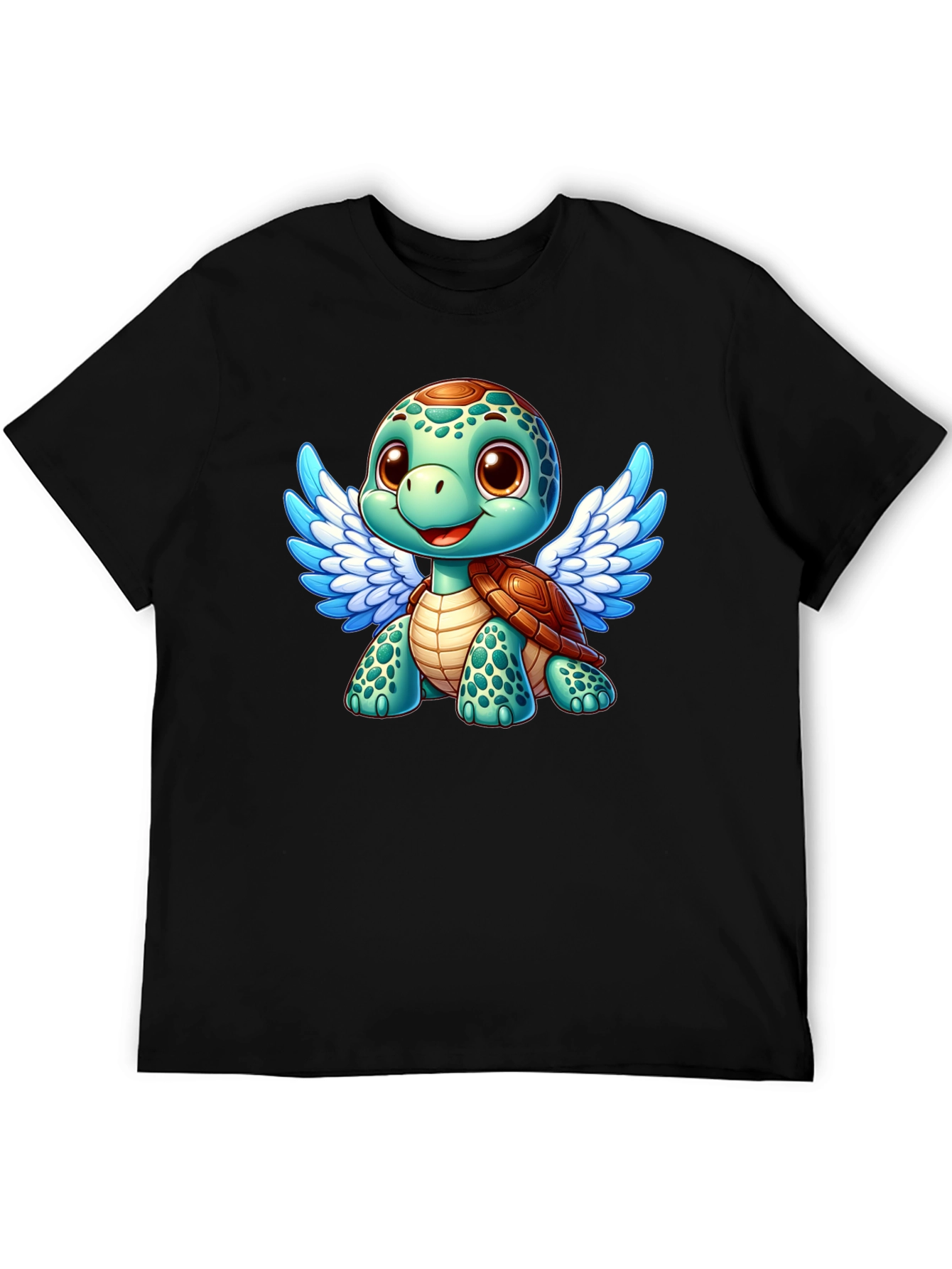 Cute Turtle Angel Graphic T-Shirt