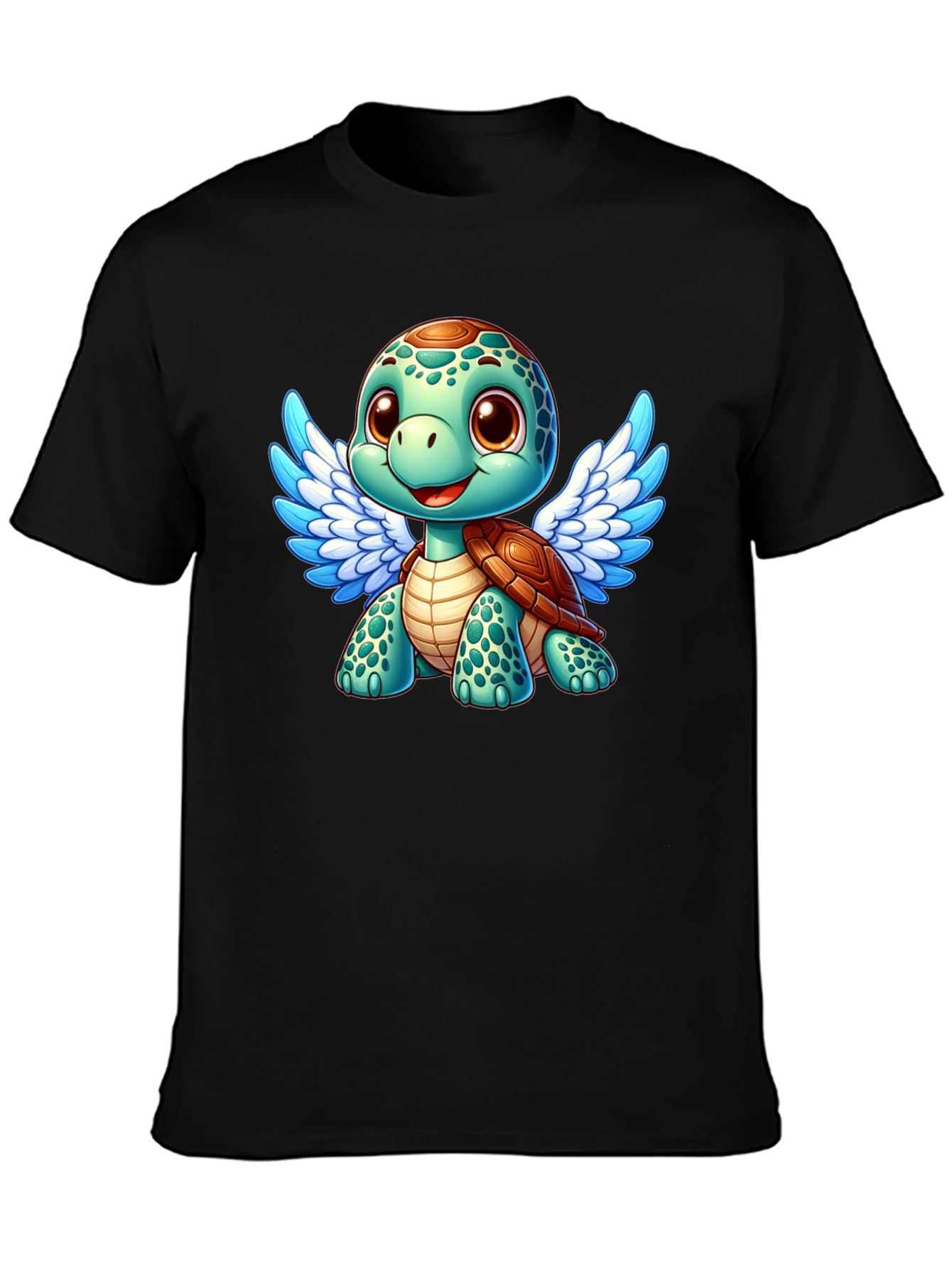 Cute Turtle Angel Graphic T-Shirt