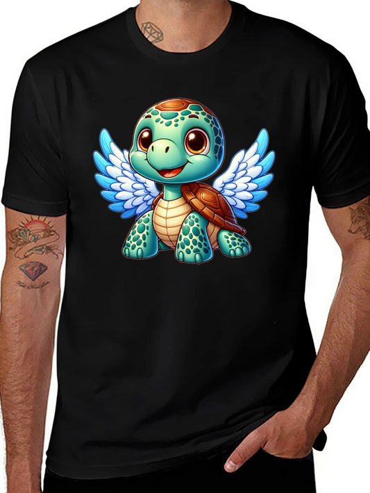 Cute Turtle Angel Graphic T-Shirt
