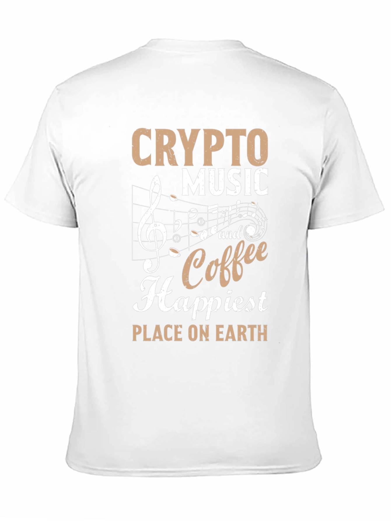 Crypto Music Coffee T-Shirt - Happiest Place on Earth