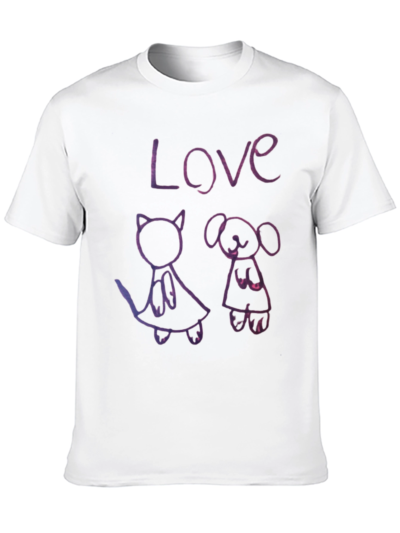 Love Cat and Dog T-Shirt Pet Lover Tee