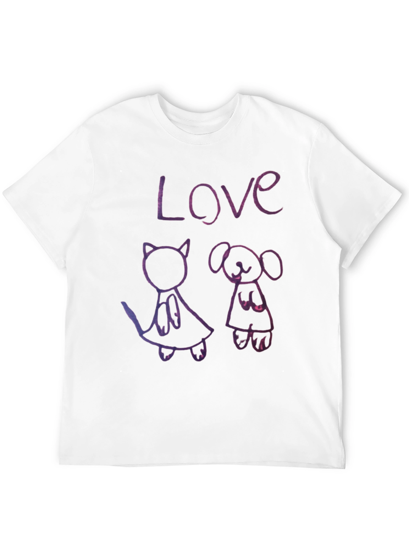 Love Cat and Dog T-Shirt Pet Lover Tee