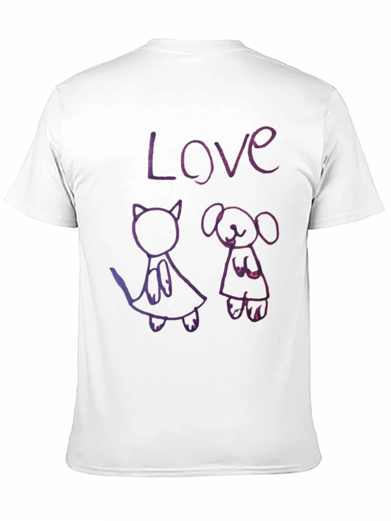 Love Cat and Dog T-Shirt Pet Lover Tee