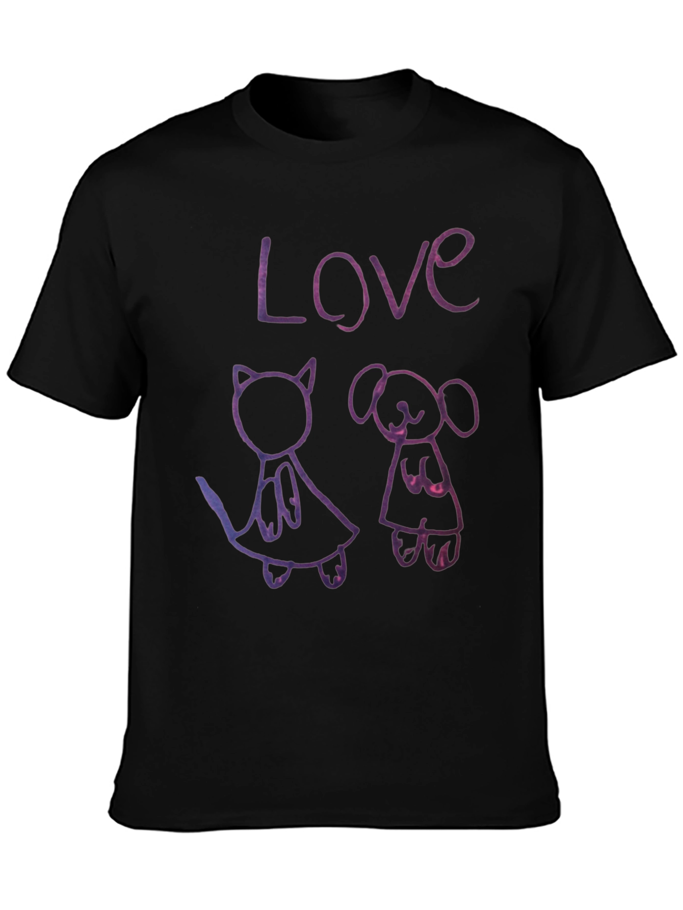 Love Cat and Dog T-Shirt Pet Lover Tee