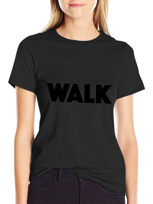 Bold WALK Graphic Tee - Black Cotton