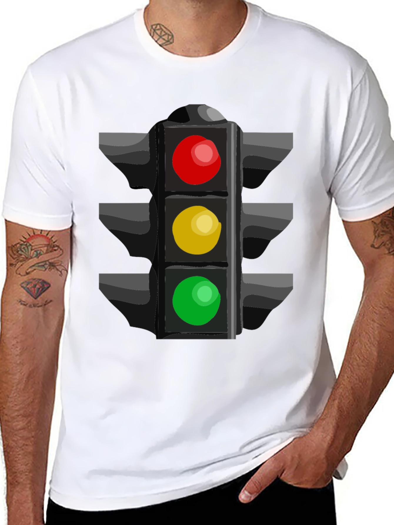 Traffic Light Graphic Tee - Stoplight Shirt