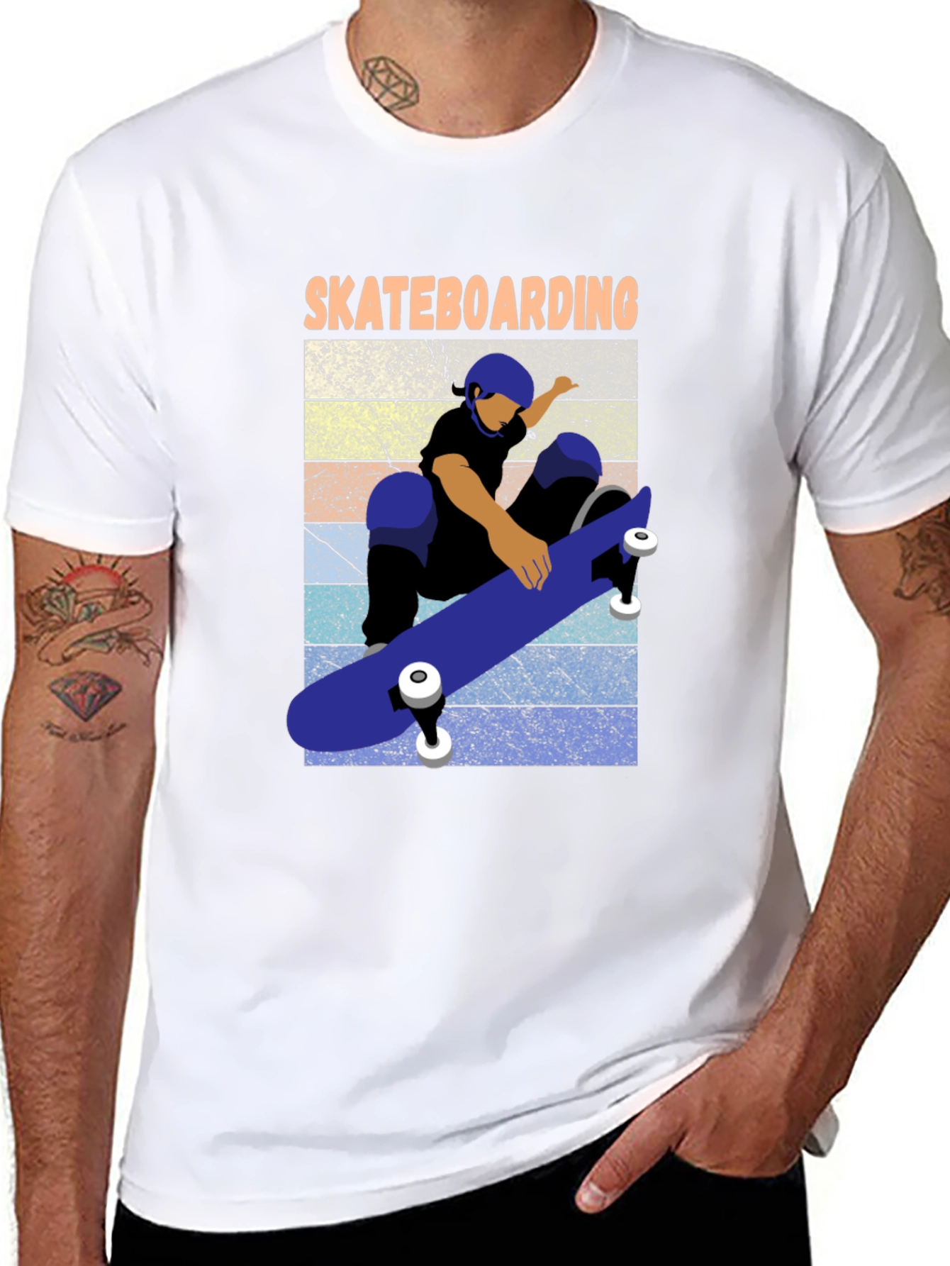Skateboarding T-Shirt - Retro Skateboard Design