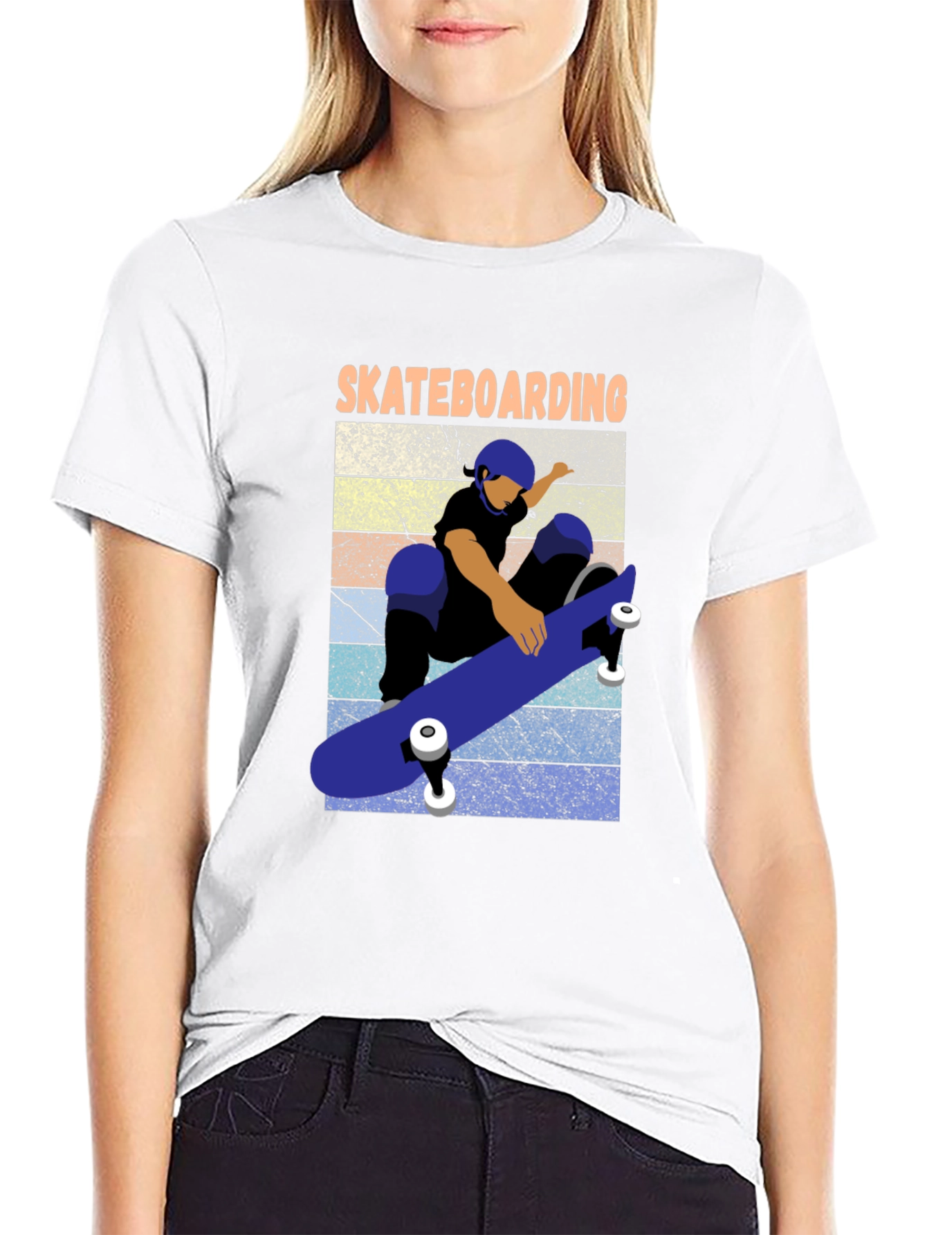Skateboarding T-Shirt - Retro Skateboard Design