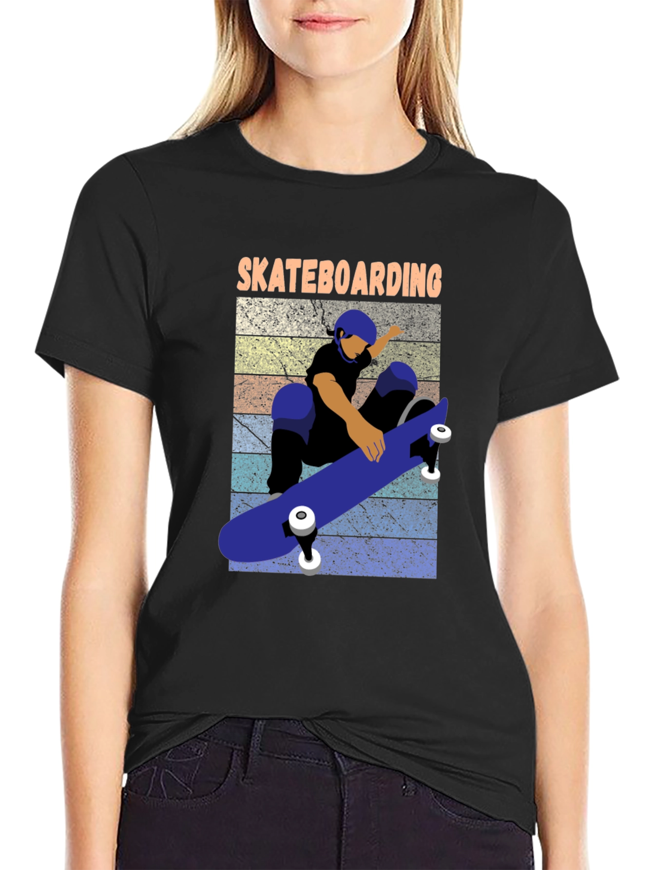 Skateboarding T-Shirt - Retro Skateboard Design