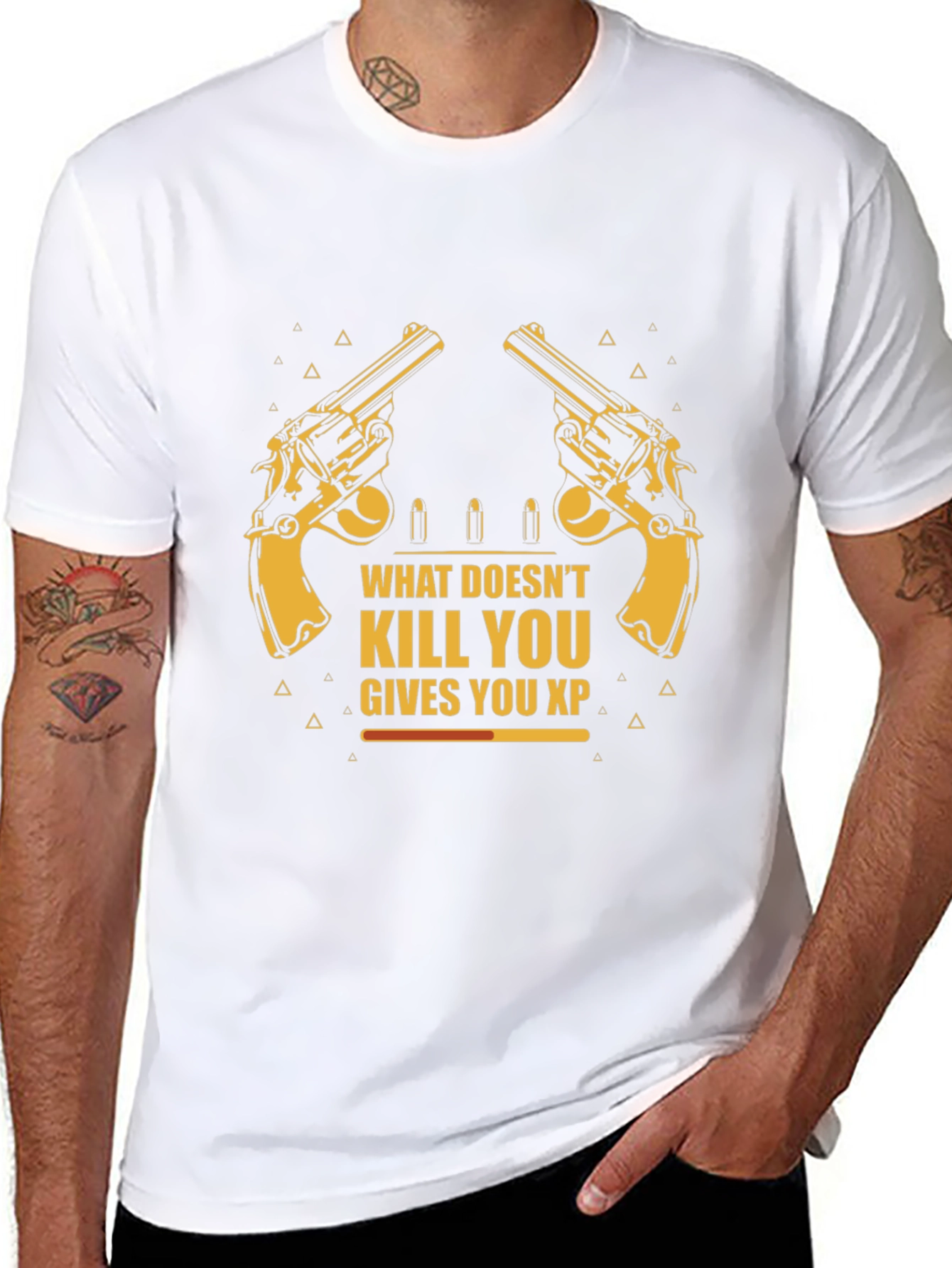 What Doesnt Kill You Gives XP Black Graphic Tee