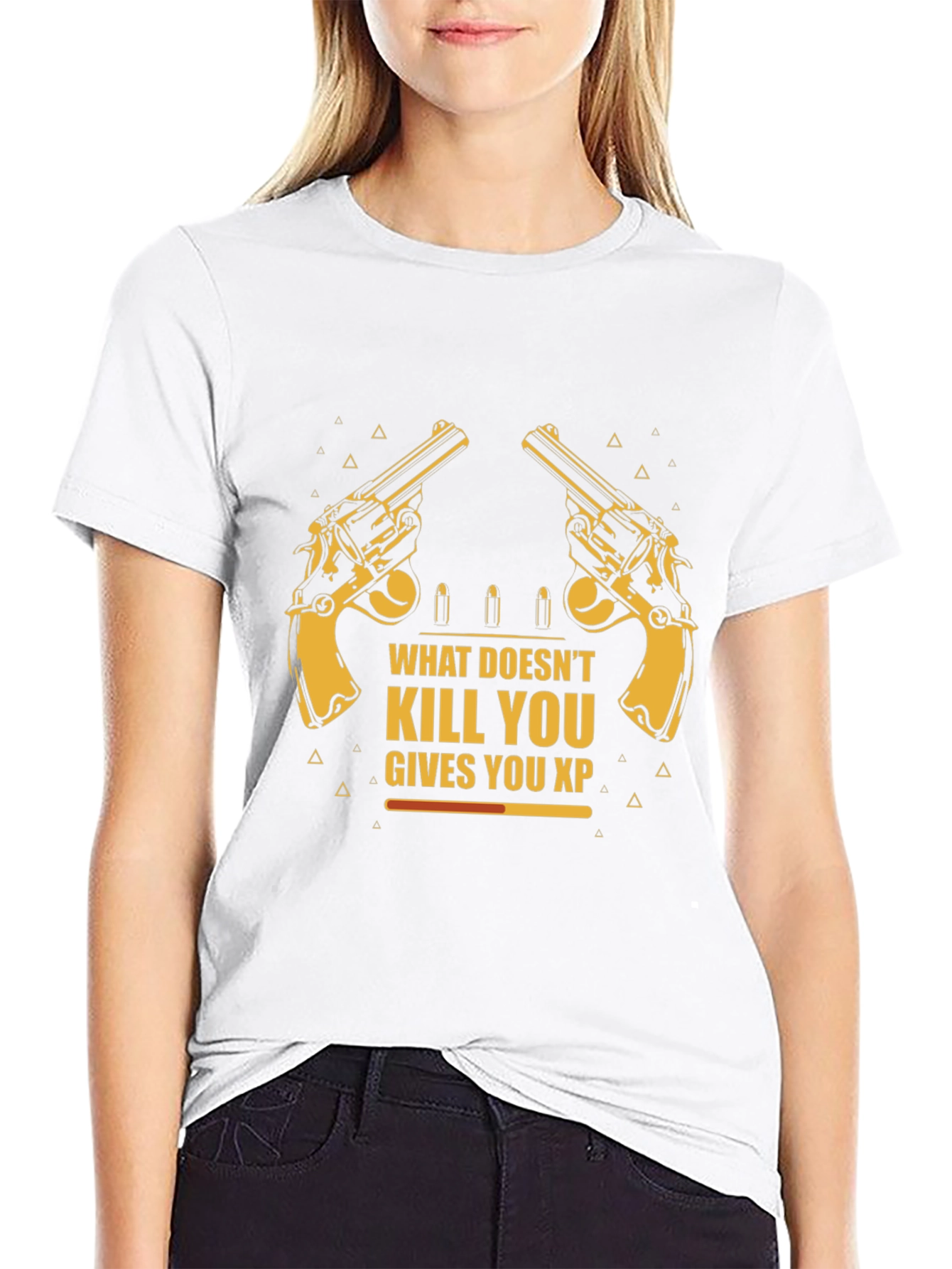 What Doesnt Kill You Gives XP Black Graphic Tee