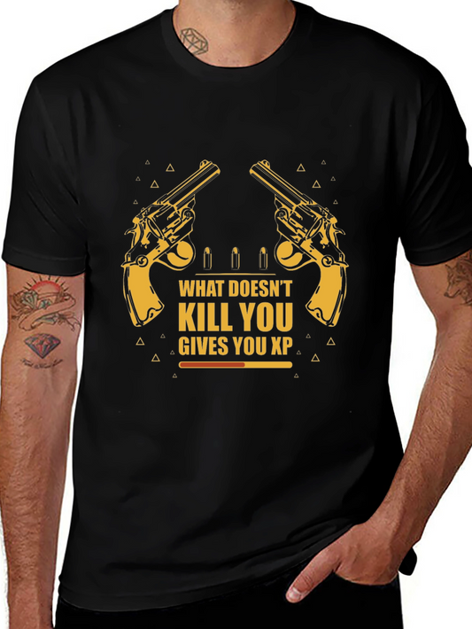 What Doesnt Kill You Gives XP Black Graphic Tee