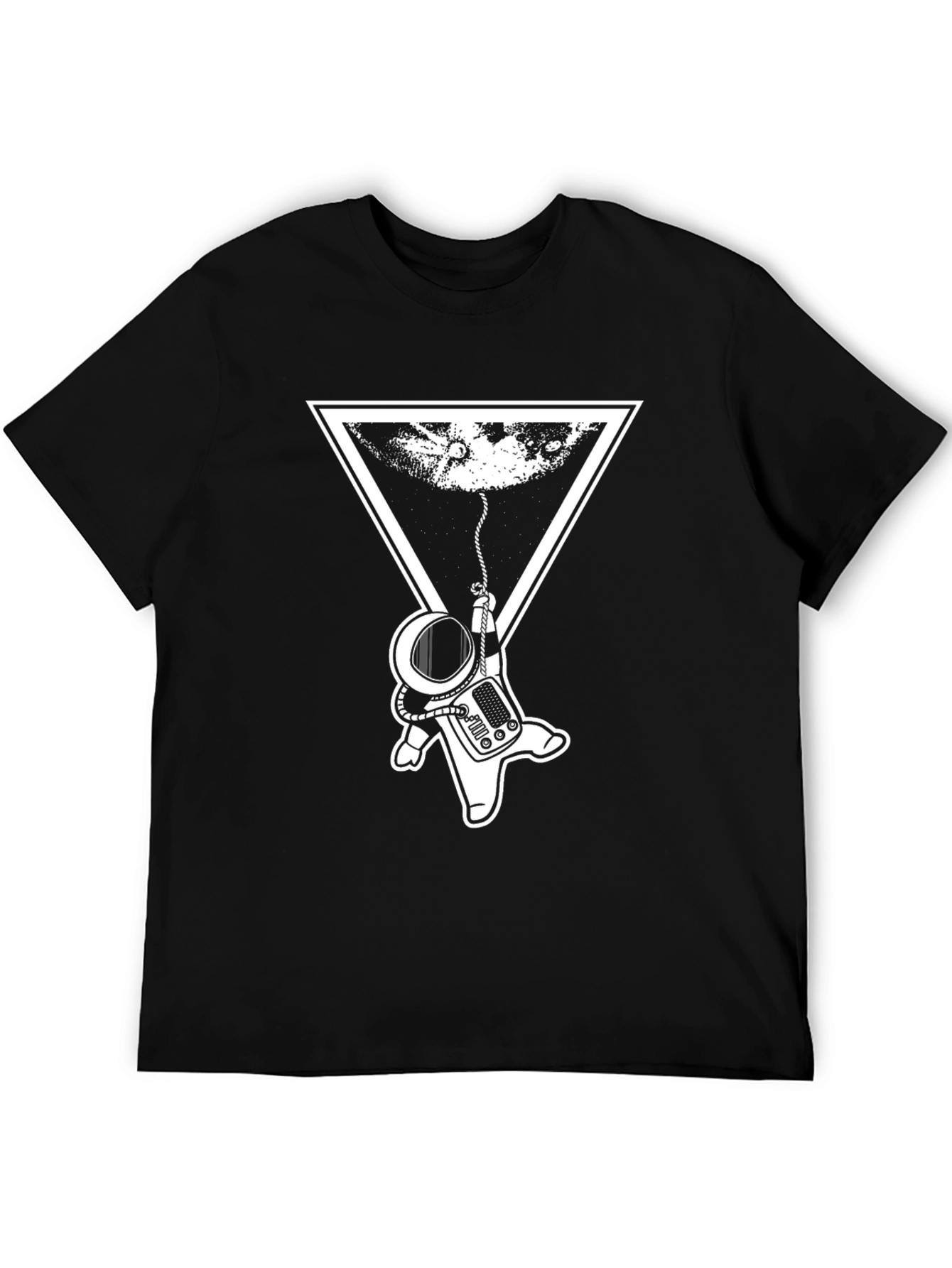 Astronaut Moon T-Shirt - Black Graphic Tee
