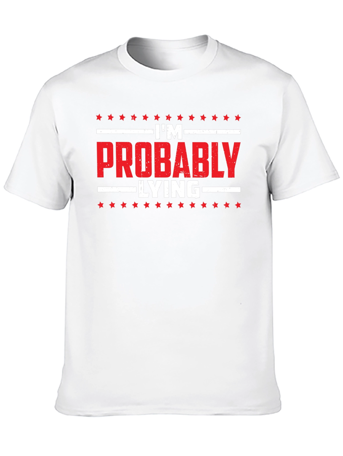 Funny Im Probably Lying Black T-Shirt