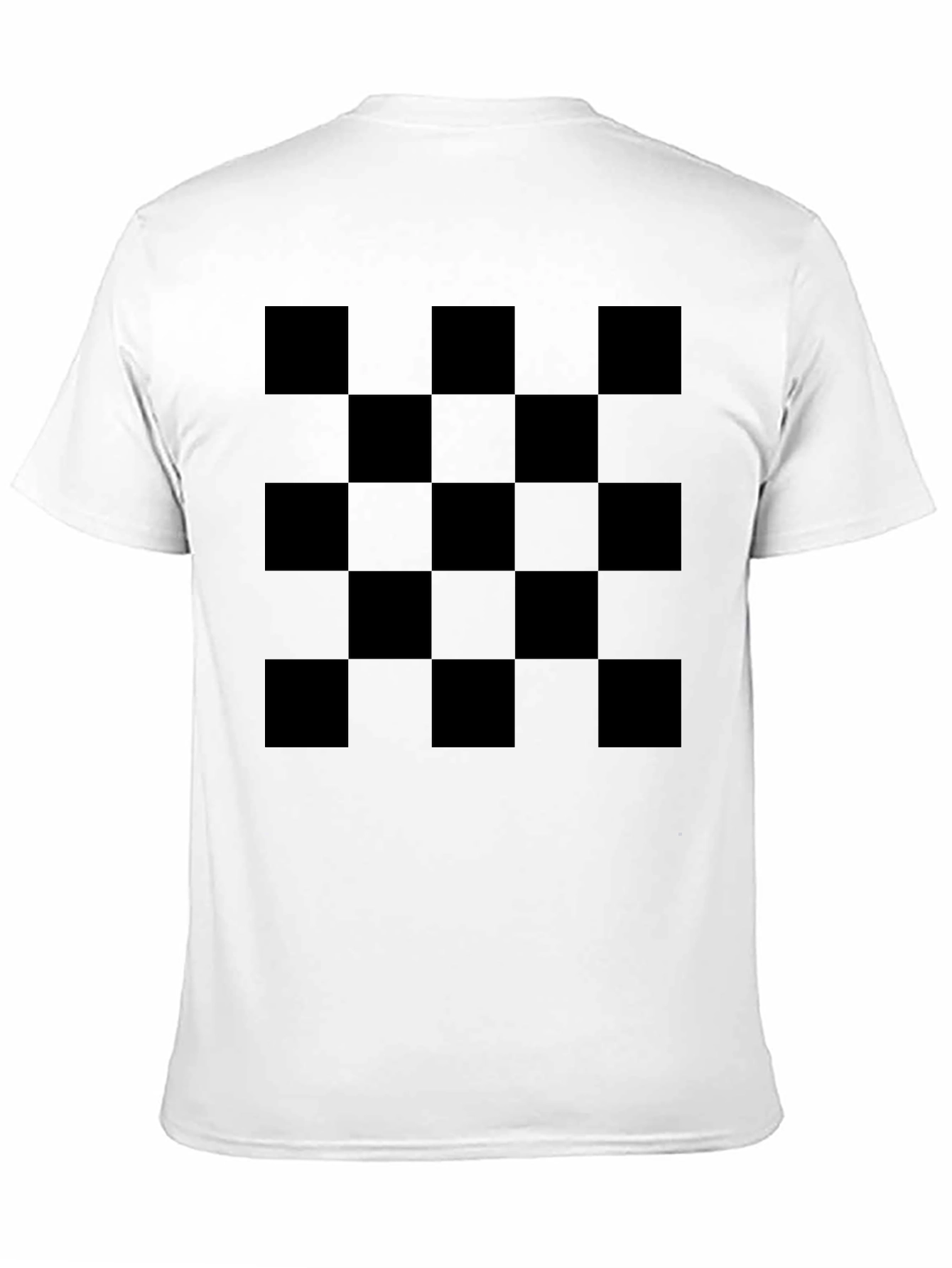 Checkered Black T-Shirt - Graphic Tee