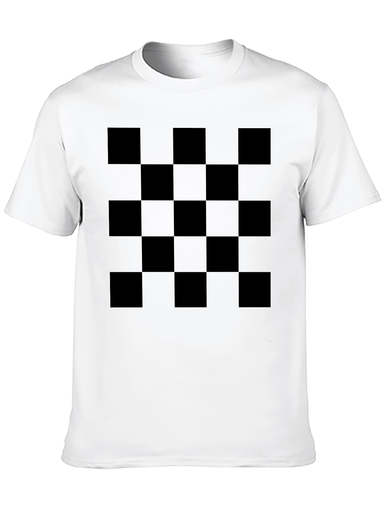 Checkered Black T-Shirt - Graphic Tee