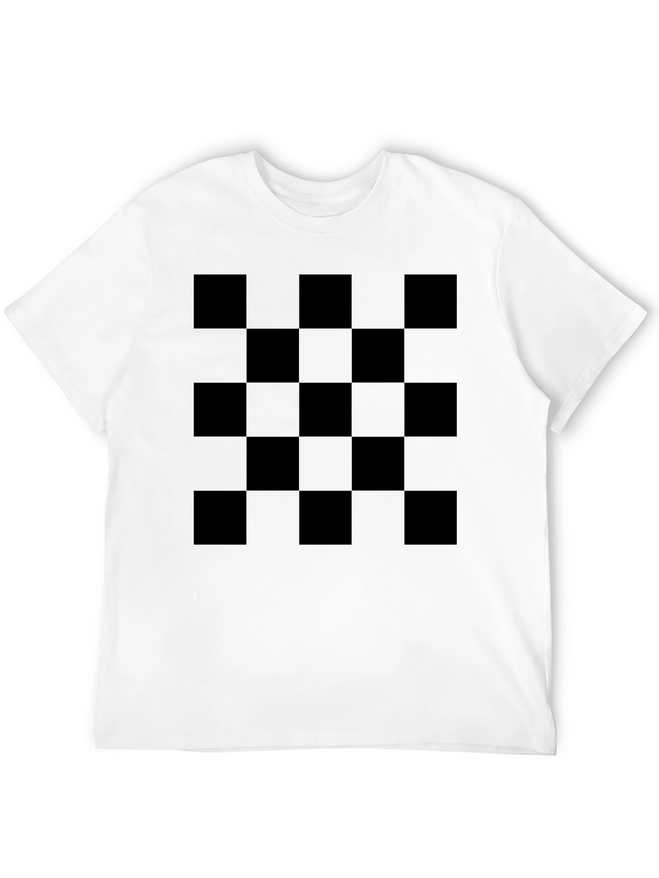 Checkered Black T-Shirt - Graphic Tee