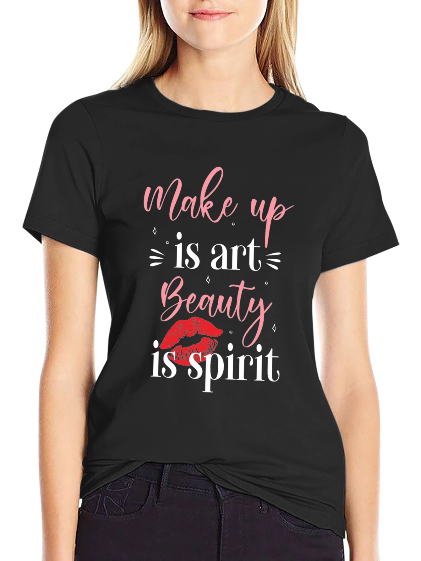 Makeup is Art Beauty is Spirit Graphic Tee