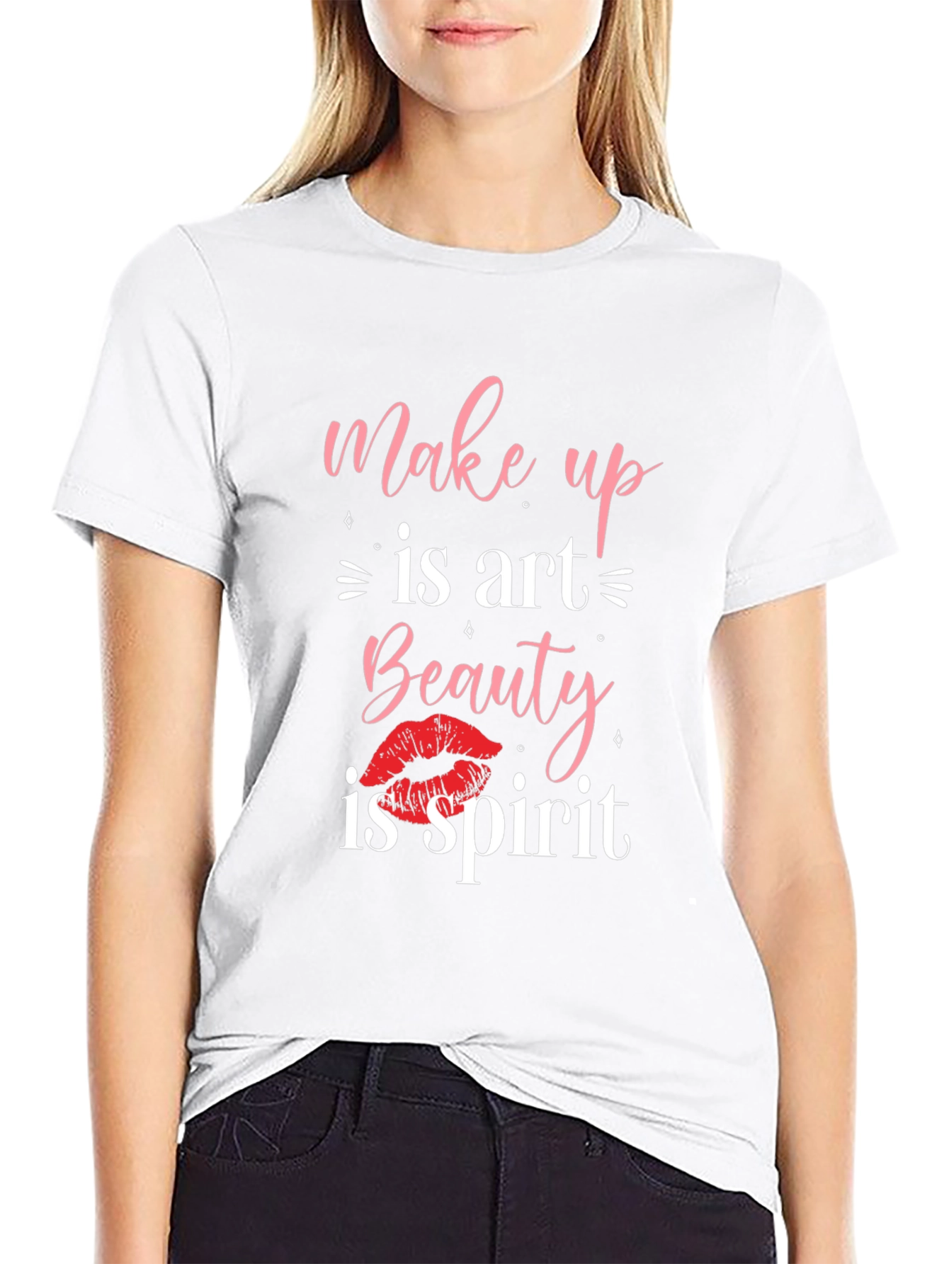 Makeup is Art Beauty is Spirit Graphic Tee