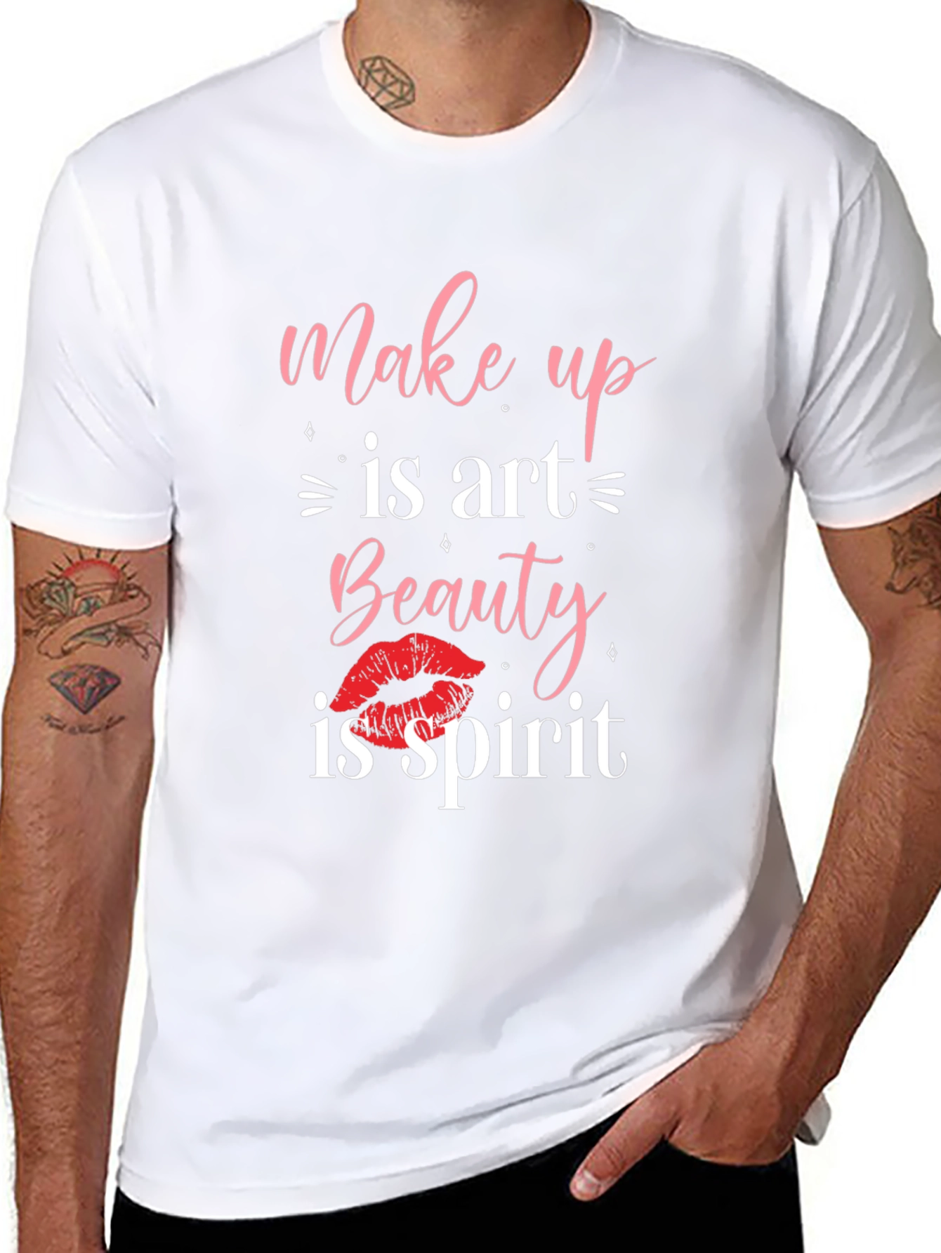 Makeup is Art Beauty is Spirit Graphic Tee