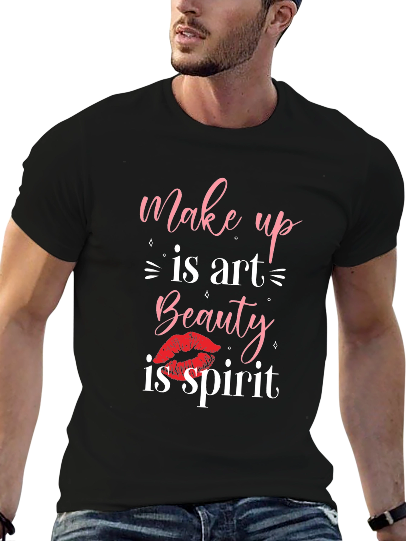 Makeup is Art Beauty is Spirit Graphic Tee