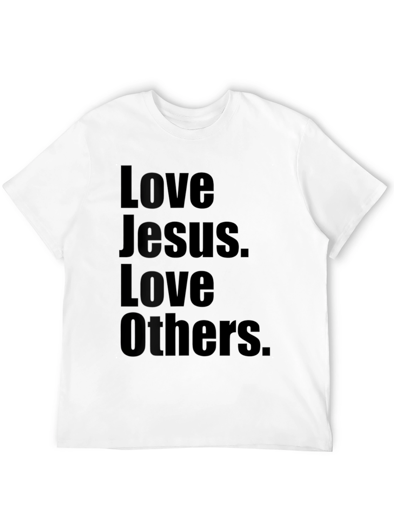 Love Jesus Love Others Black Graphic T-Shirt