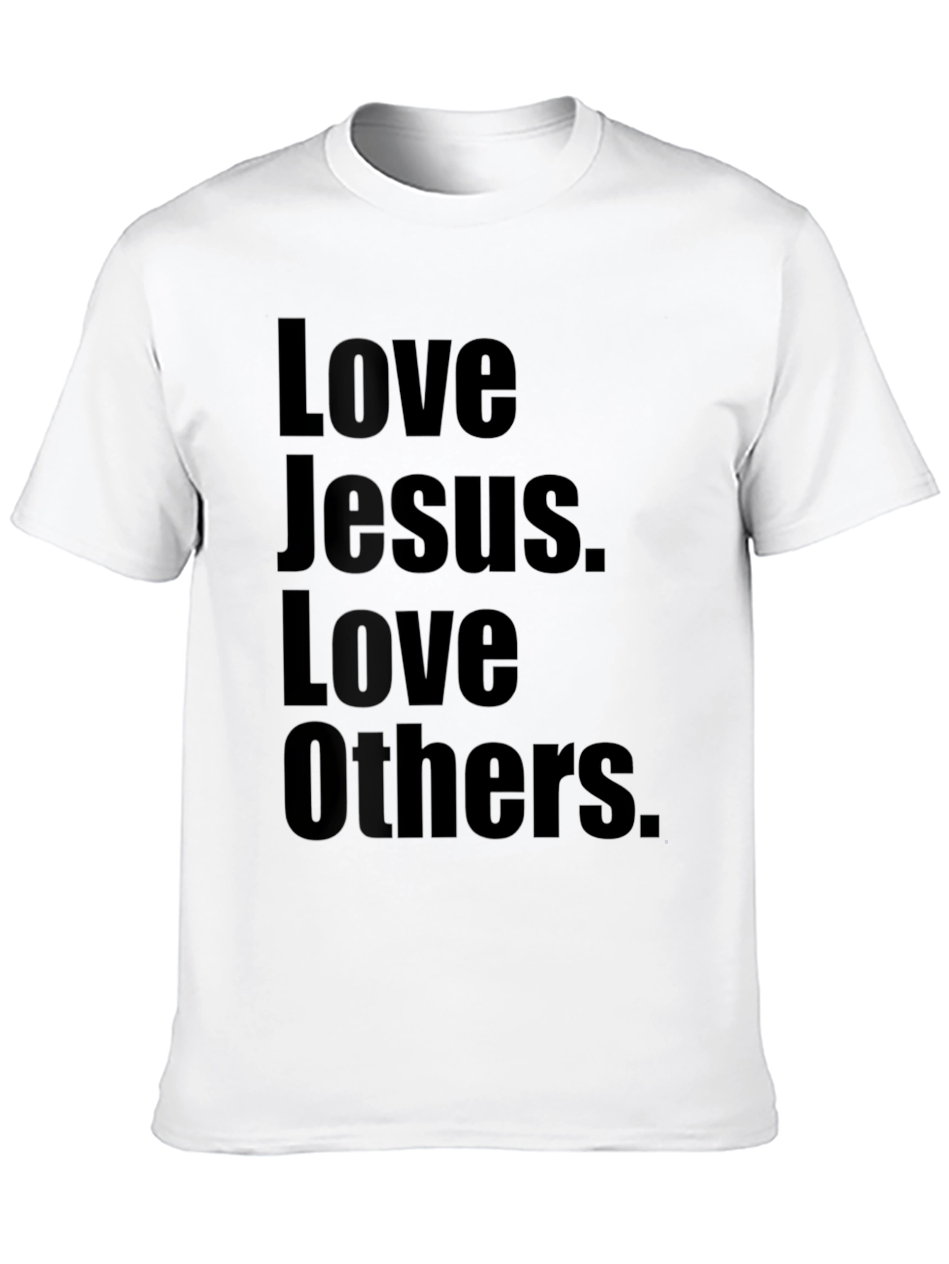 Love Jesus Love Others Black Graphic T-Shirt