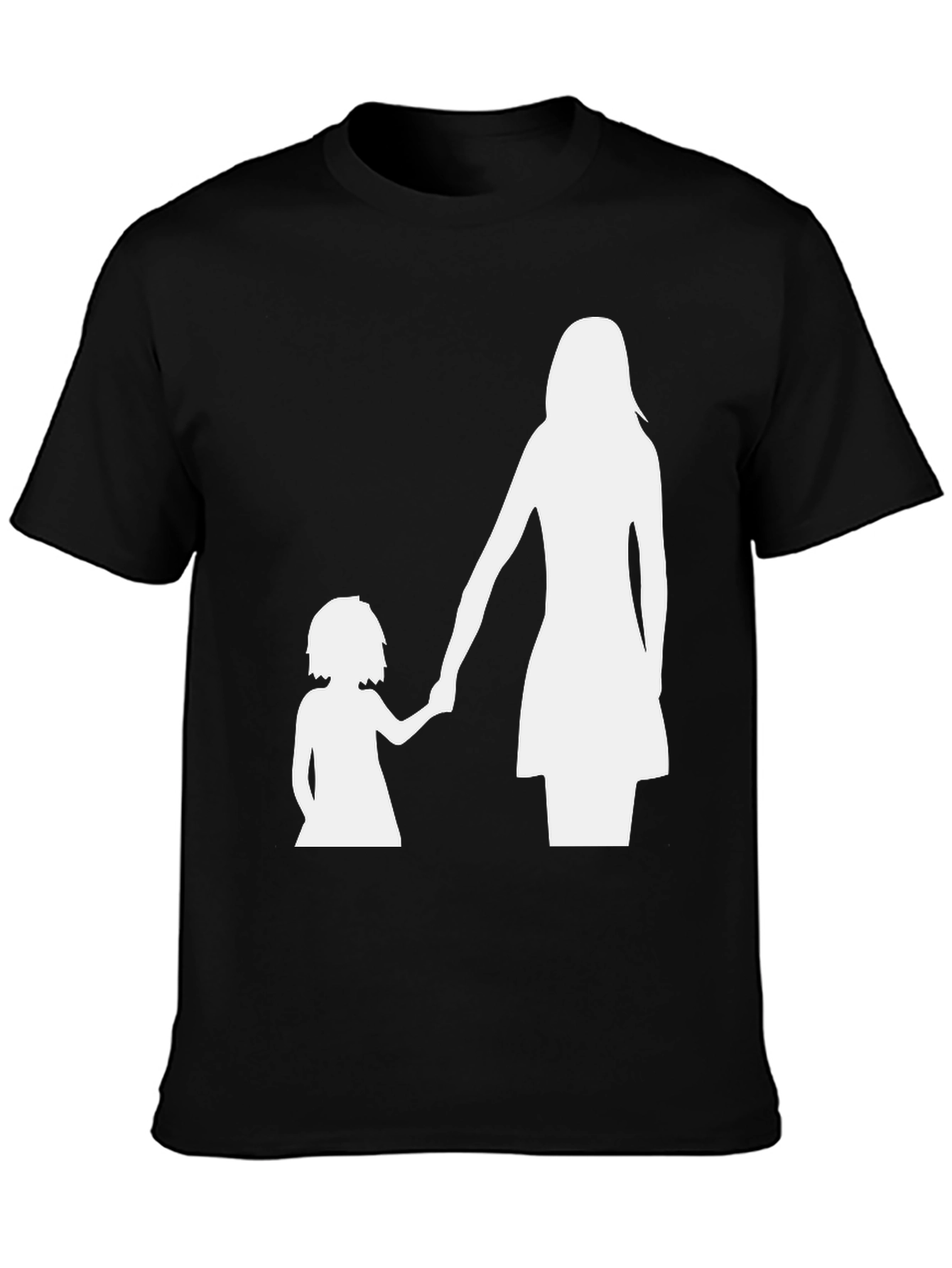 Mother Daughter Silhouette Tee - Black Cotton Blend