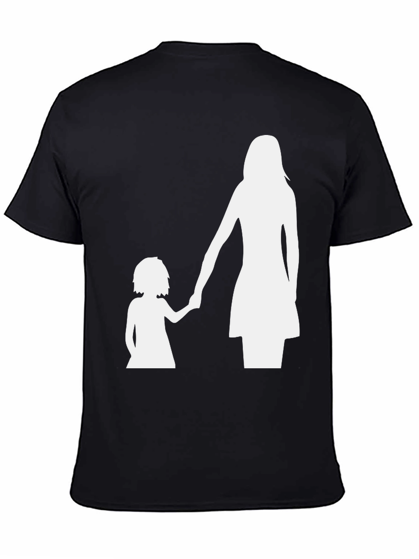 Mother Daughter Silhouette Tee - Black Cotton Blend