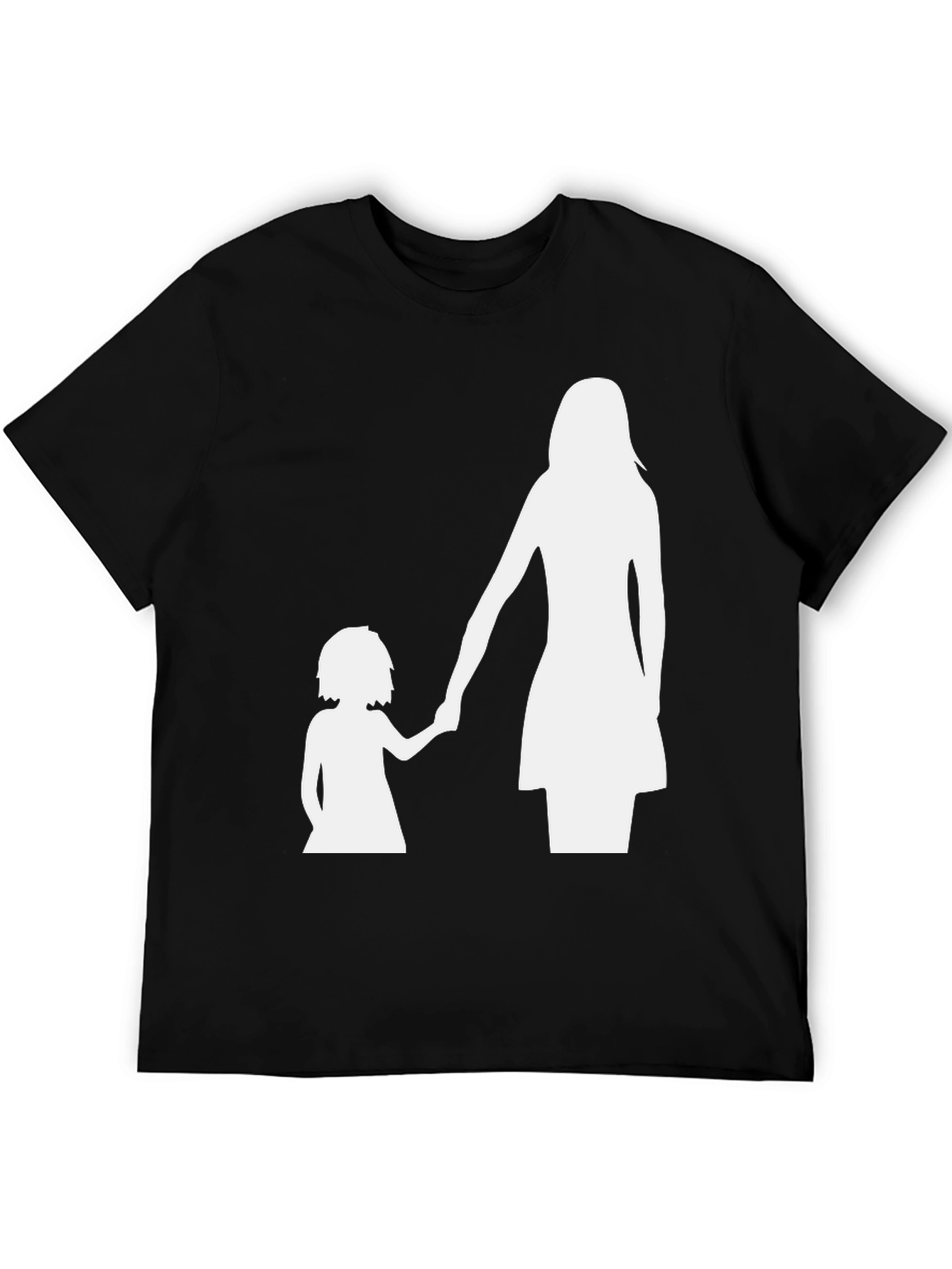 Mother Daughter Silhouette Tee - Black Cotton Blend