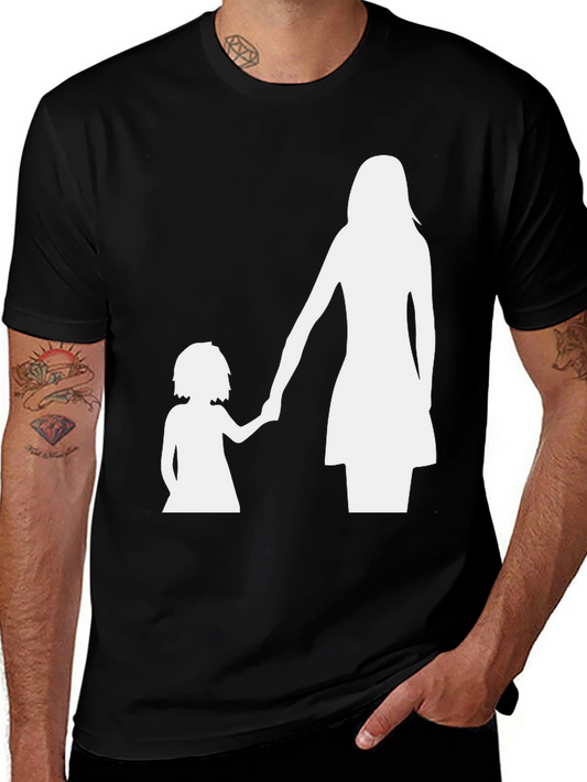 Mother Daughter Silhouette Tee - Black Cotton Blend