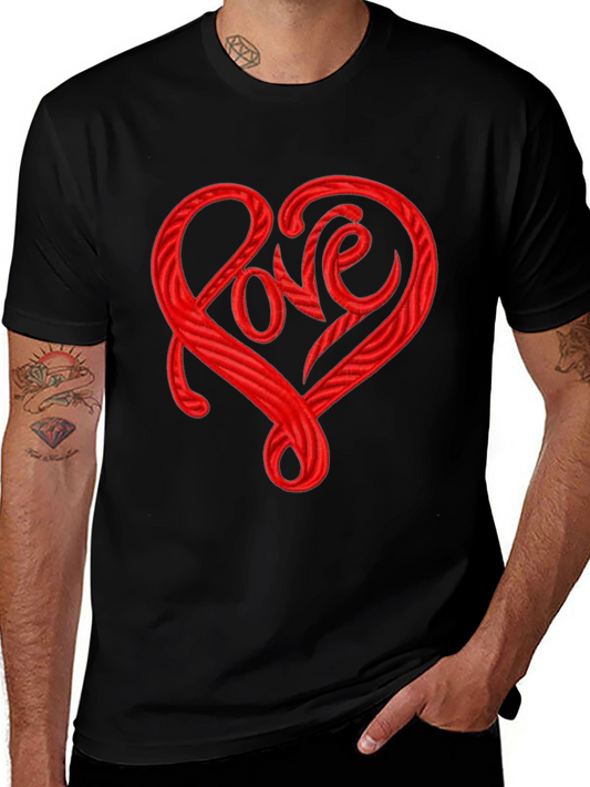 Love Heart Graphic Tee - Stylish Crew Neck T-Shirt