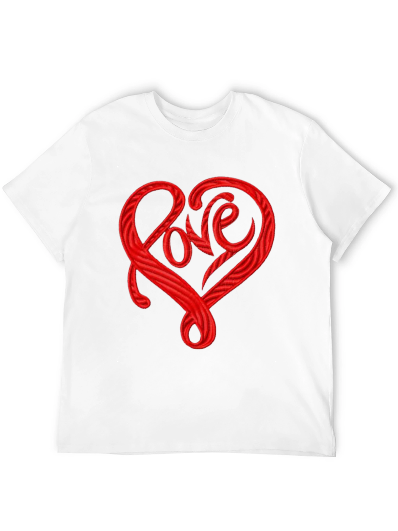 Love Heart Graphic Tee - Stylish Crew Neck T-Shirt