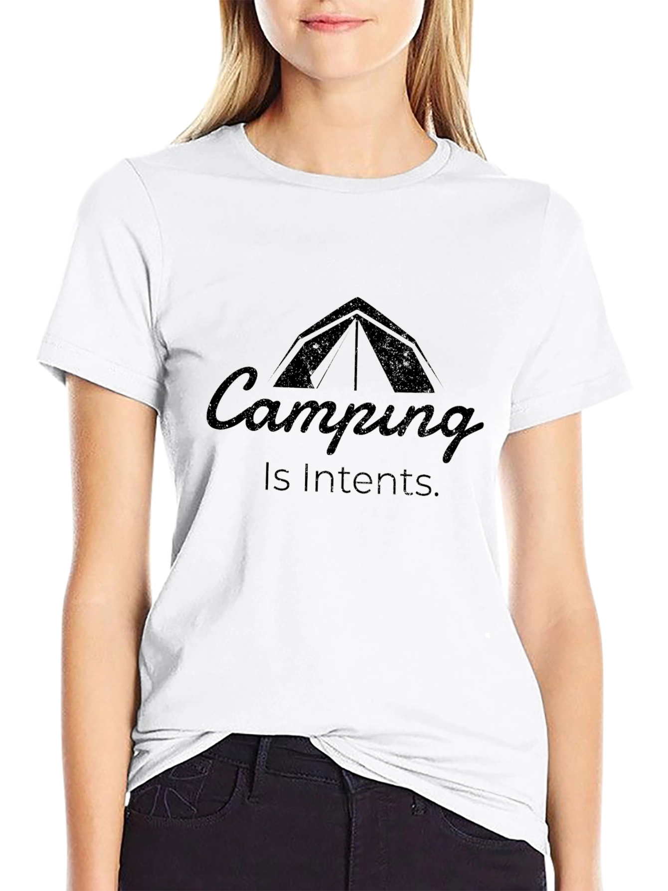 Camping Is Intents Graphic Tee