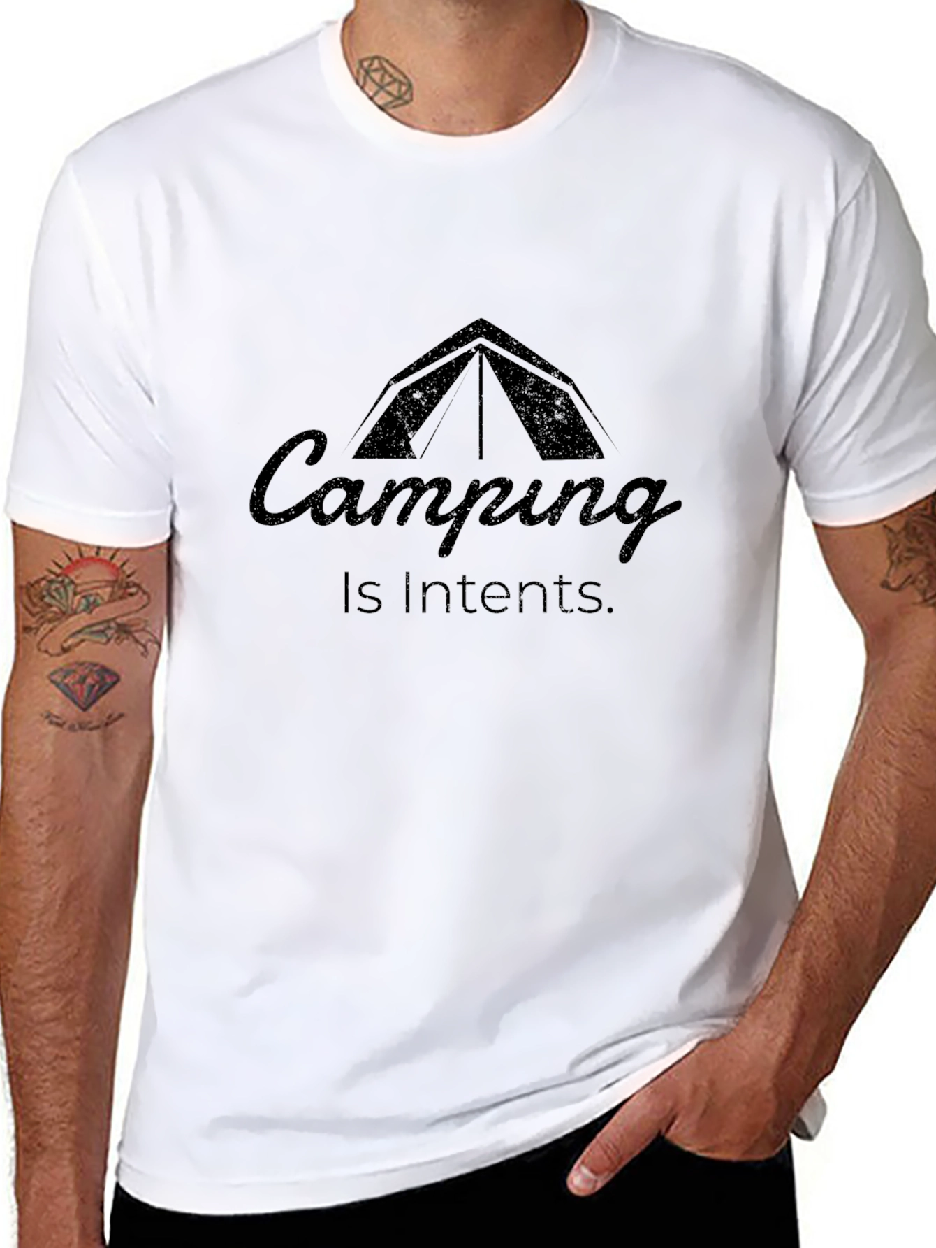Camping Is Intents Graphic Tee