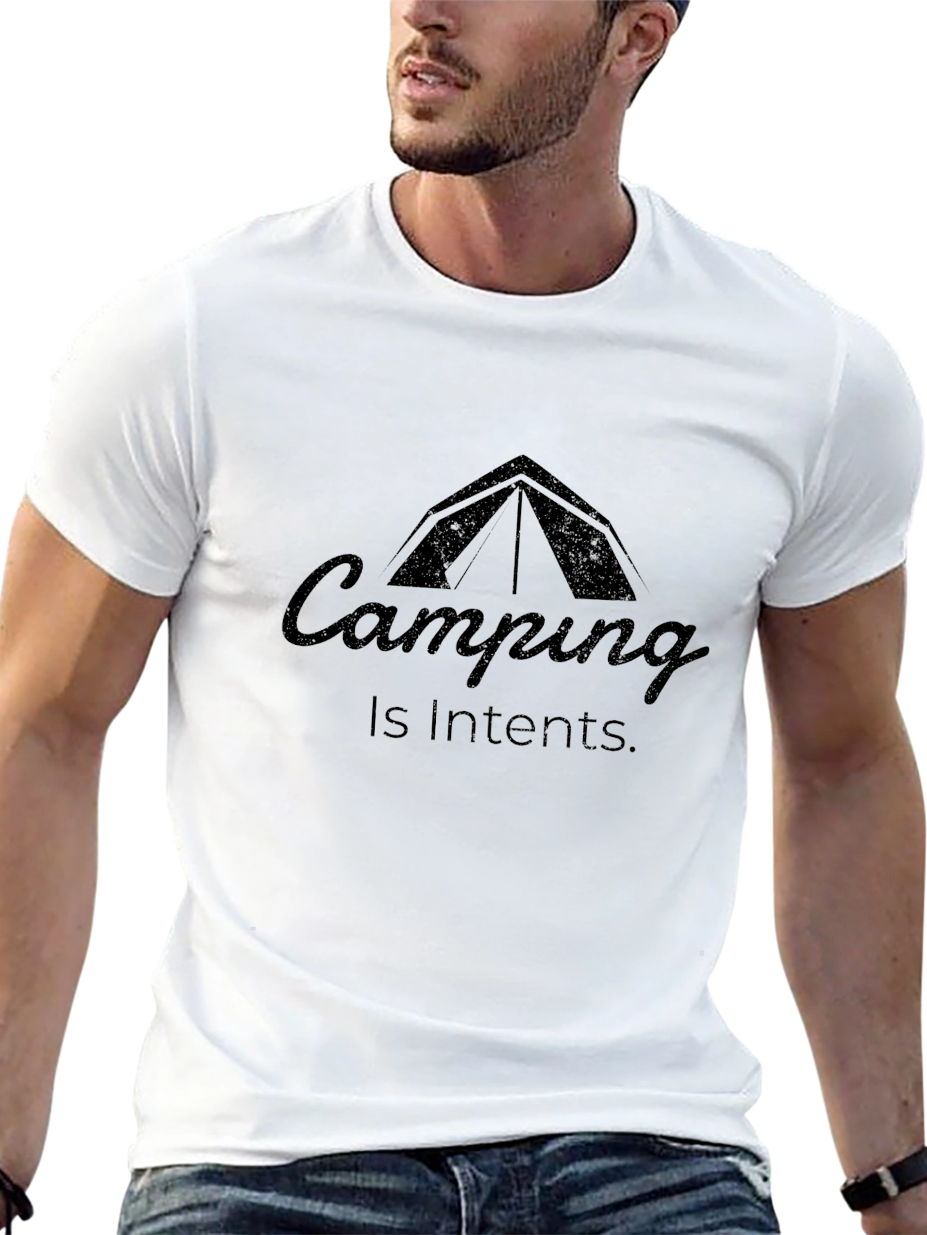 Camping Is Intents Graphic Tee