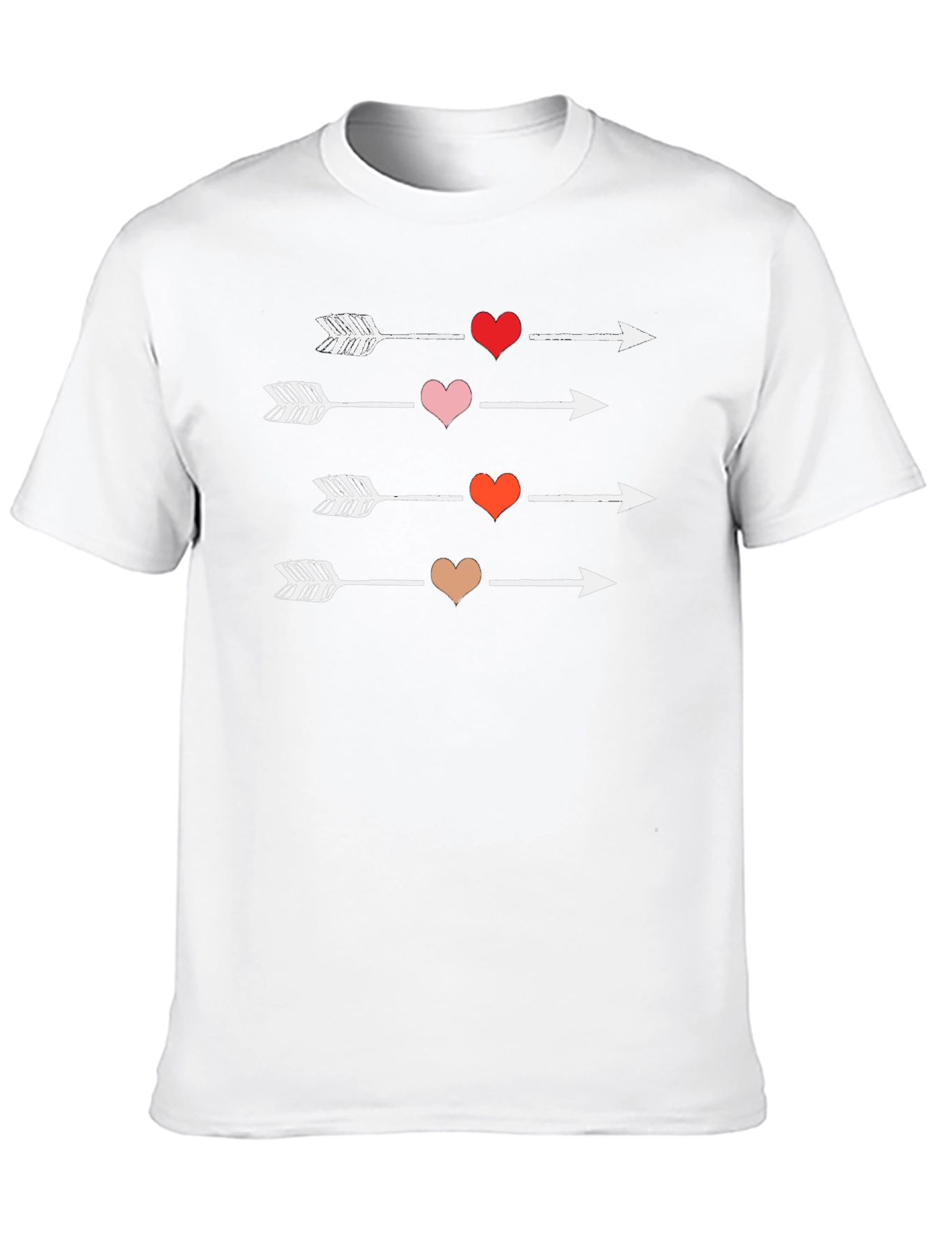 Heart Arrows Graphic Tee - Black Casual Shirt