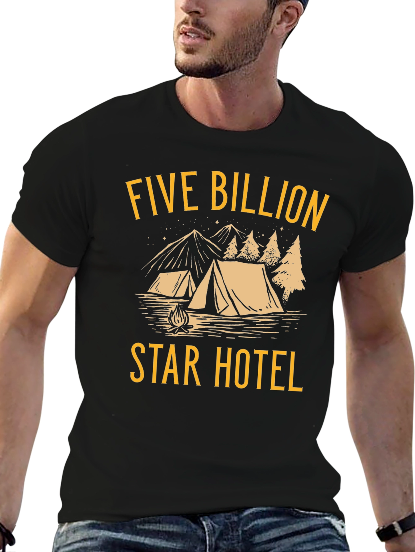 Five Billion Star Hotel Graphic Tee - Camping T-Shirt