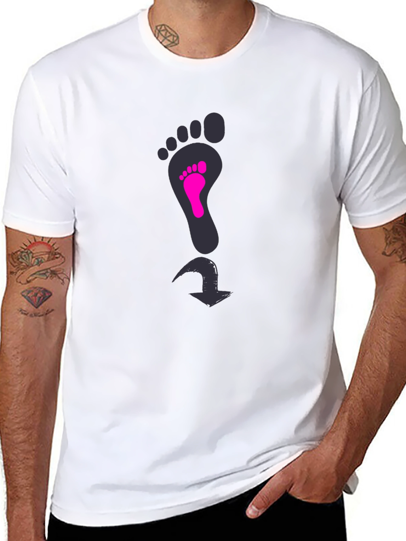 Footprint T-Shirt: Pregnancy Announcement Tee