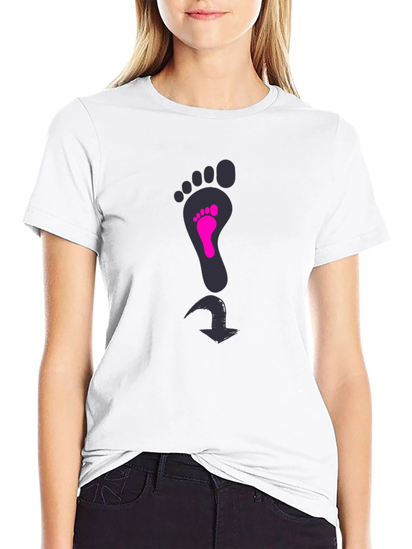 Footprint T-Shirt: Pregnancy Announcement Tee