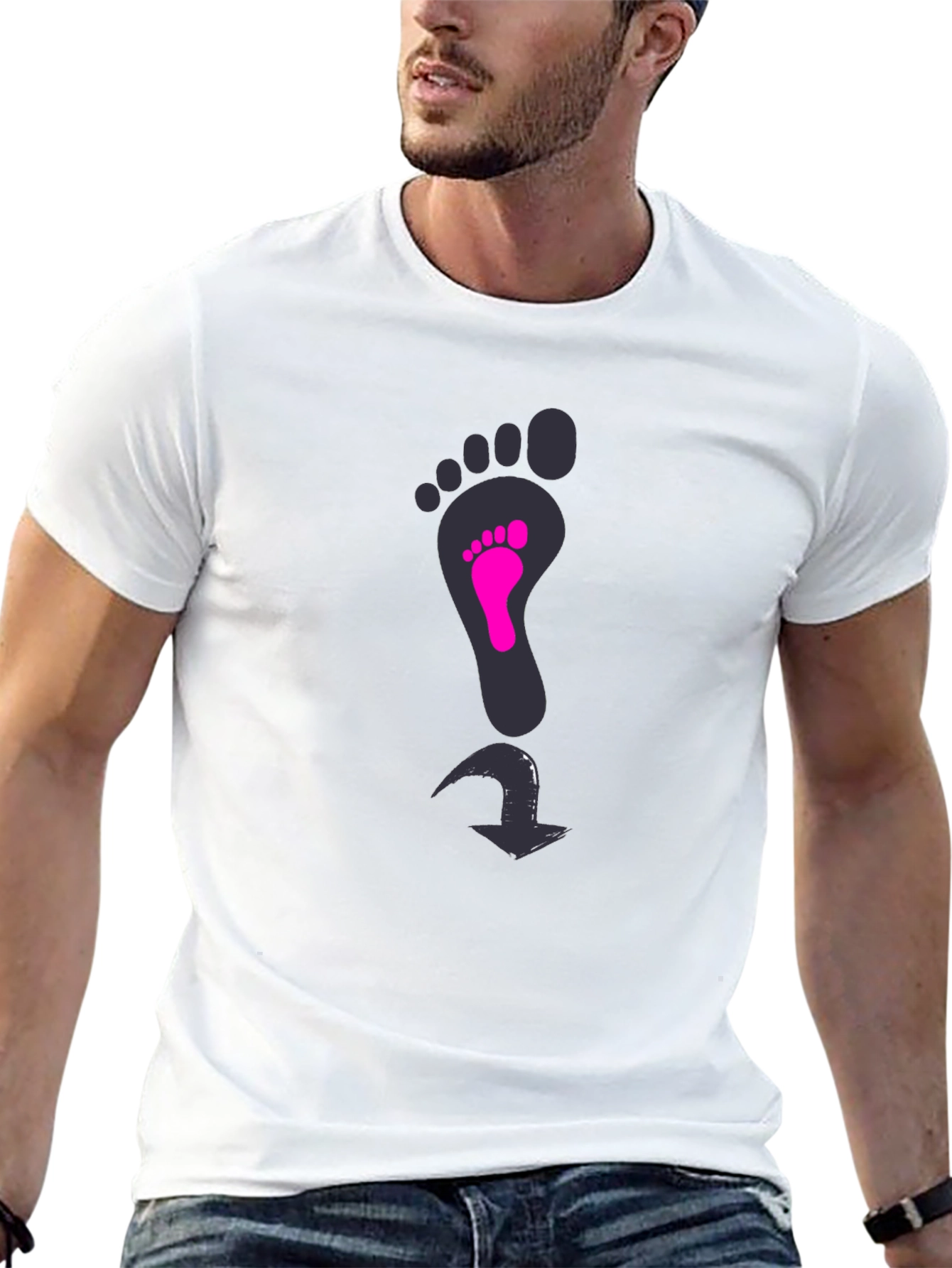 Footprint T-Shirt: Pregnancy Announcement Tee