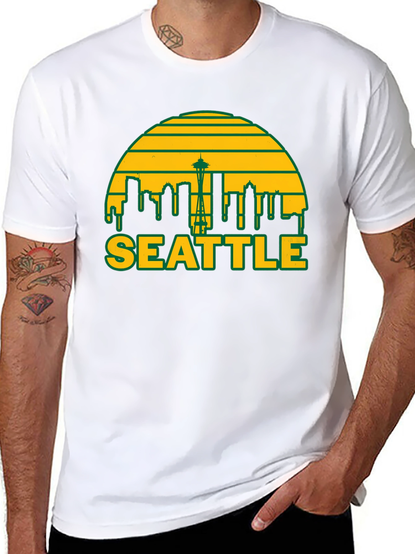 Seattle Skyline Graphic T-Shirt