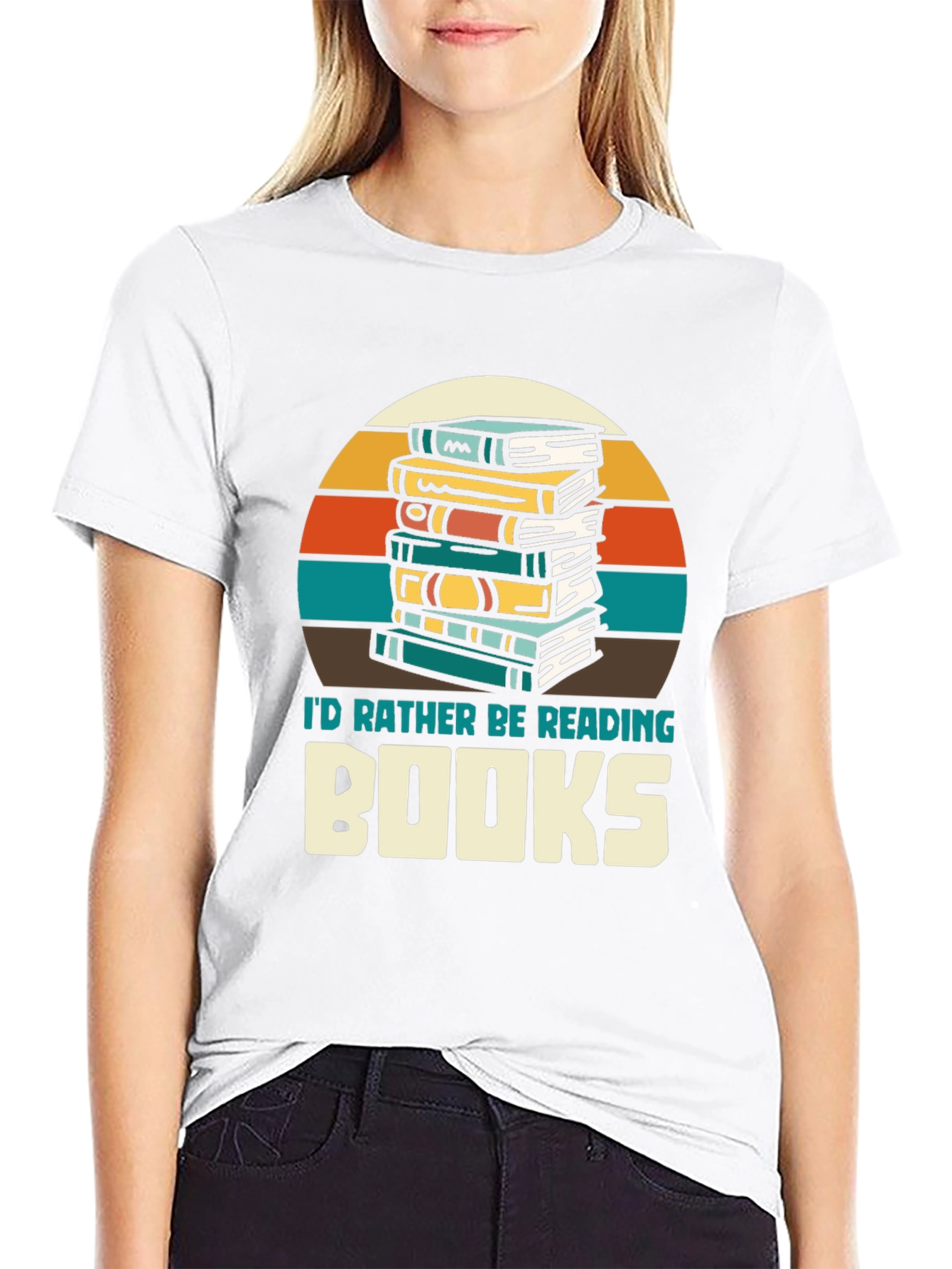 Retro Reading T-Shirt - Id Rather Be Reading Books