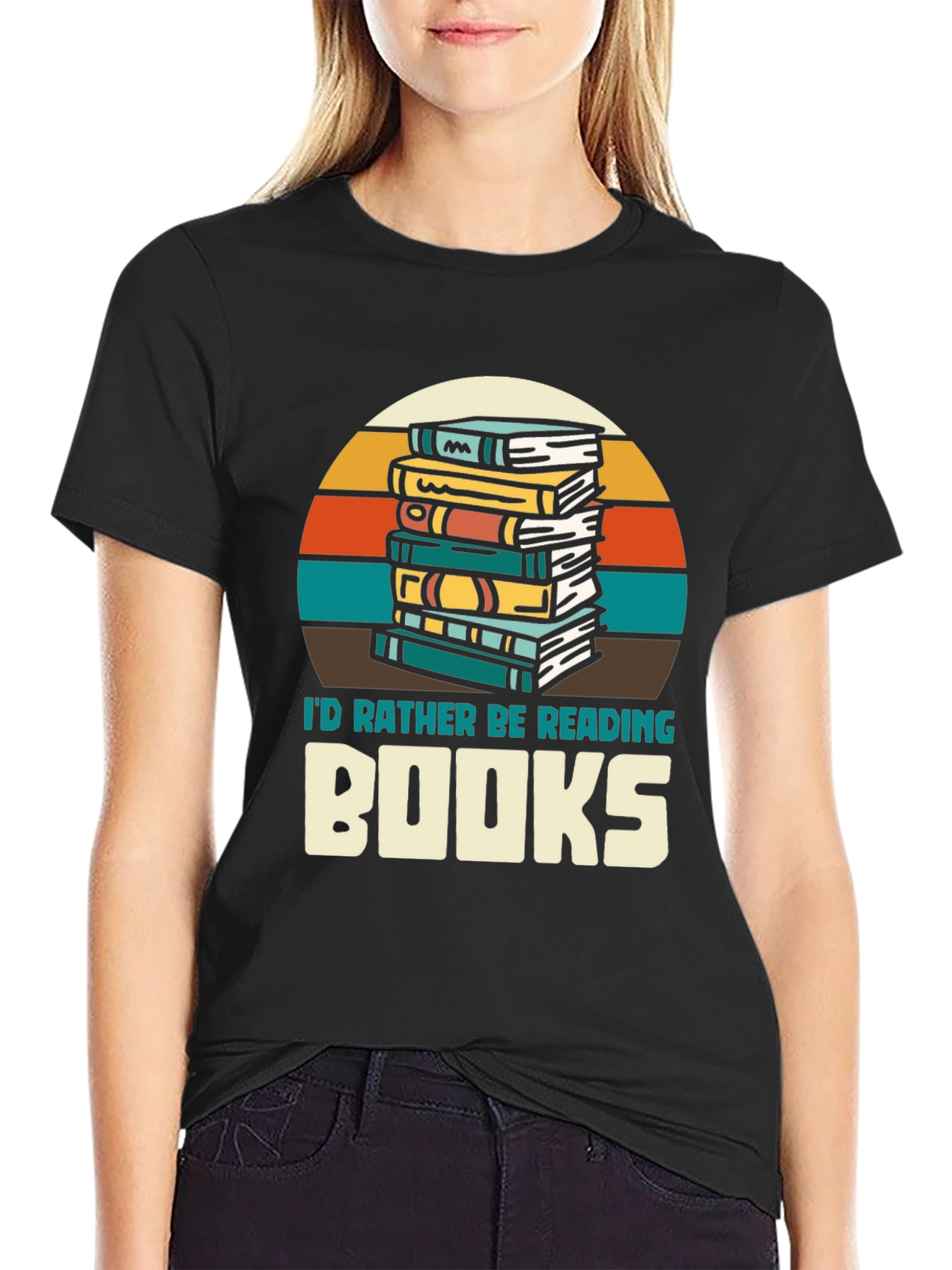 Retro Reading T-Shirt - Id Rather Be Reading Books