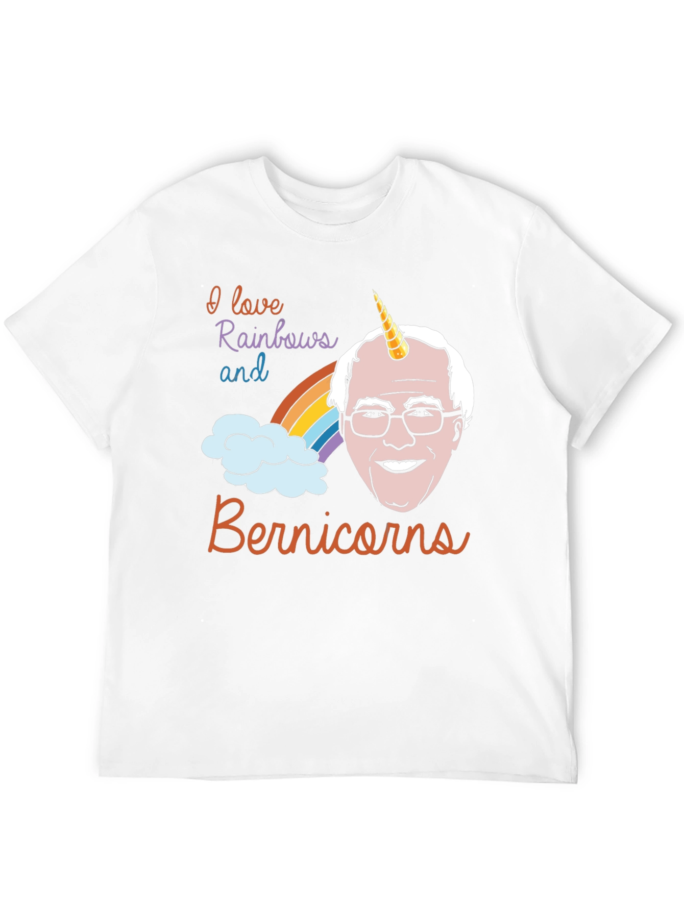 Bernie Sanders Unicorn Rainbow T-Shirt